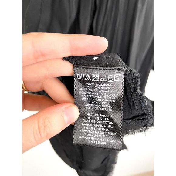 UO Urban Outfitters Ecote Black Long Sleeve Lace Up Romantic Gothic Dress Size X - Picture 11 of 11